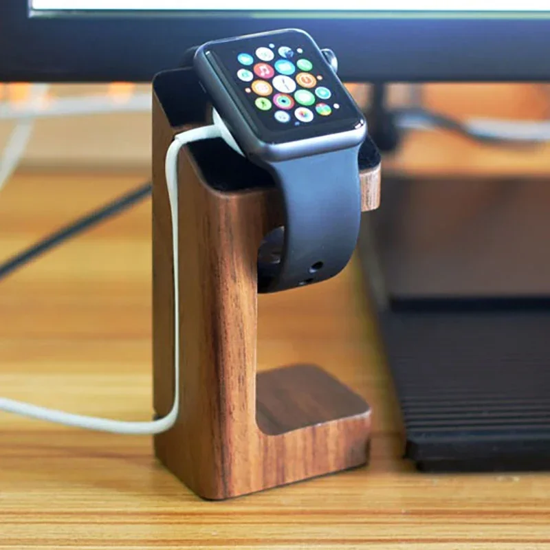 Apple Smartwatch Accessories - 나무 애플 워치 충전기 스탠드, 스마트