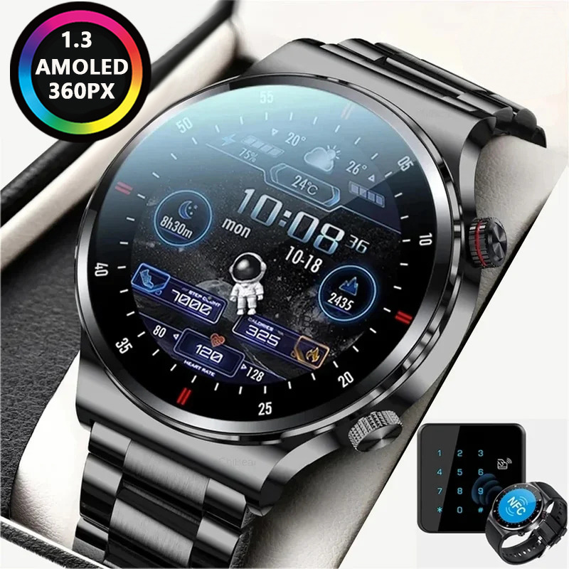 Smartwatch Custom - GPS ECG+PPG 블루투스 통화 스마트워치 남성용