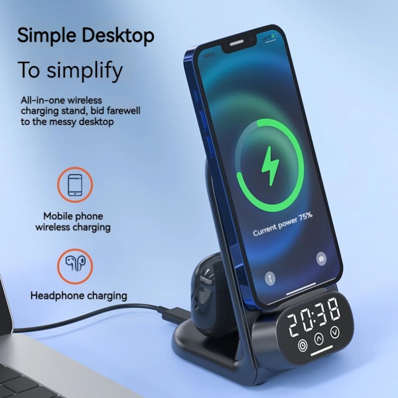 Wireless Charger Watch - 15W 시계 무선 충전 스탠드 에어팟용