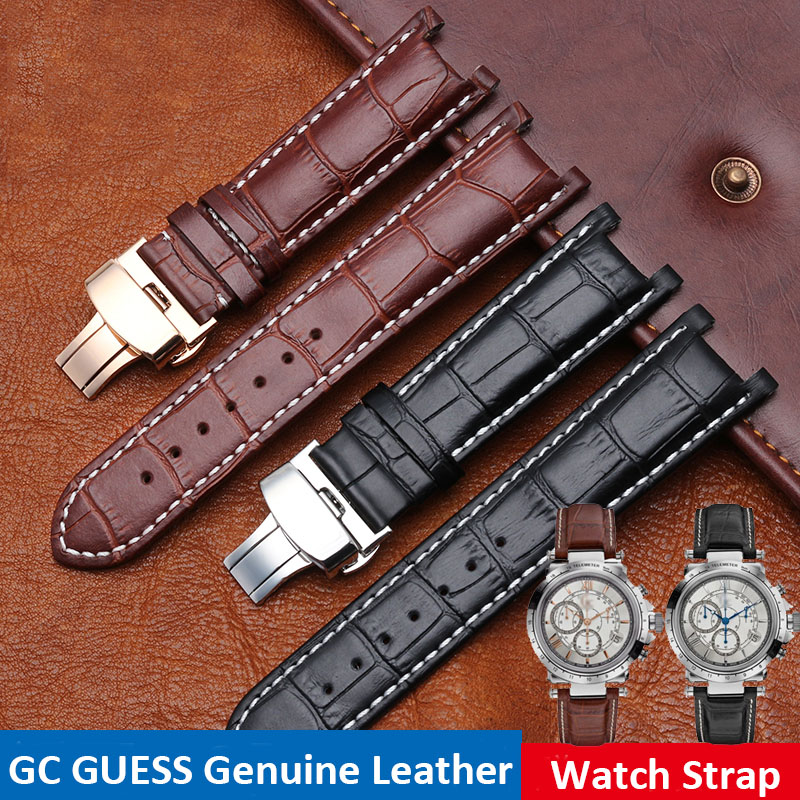 Smartwatch Guess - 노치 가죽 시계 스트랩 20*11mm 22*13mm