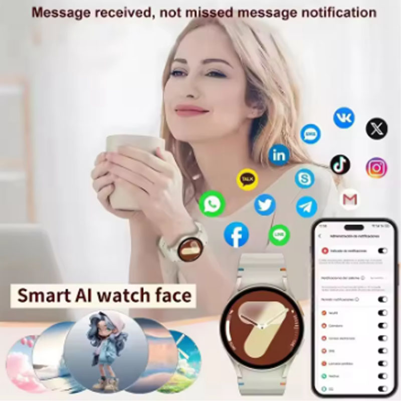 Smartwatch Custom - 스마트워치 남녀 HD AMOLED 음성 통화