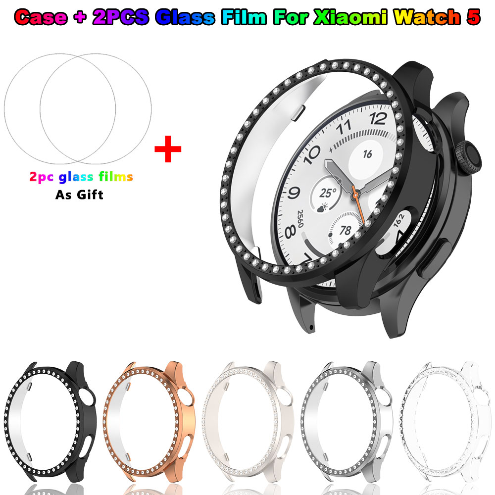 Android Smartwatch Accessories - 샤오미 워치 5용 블링 PC 케이스