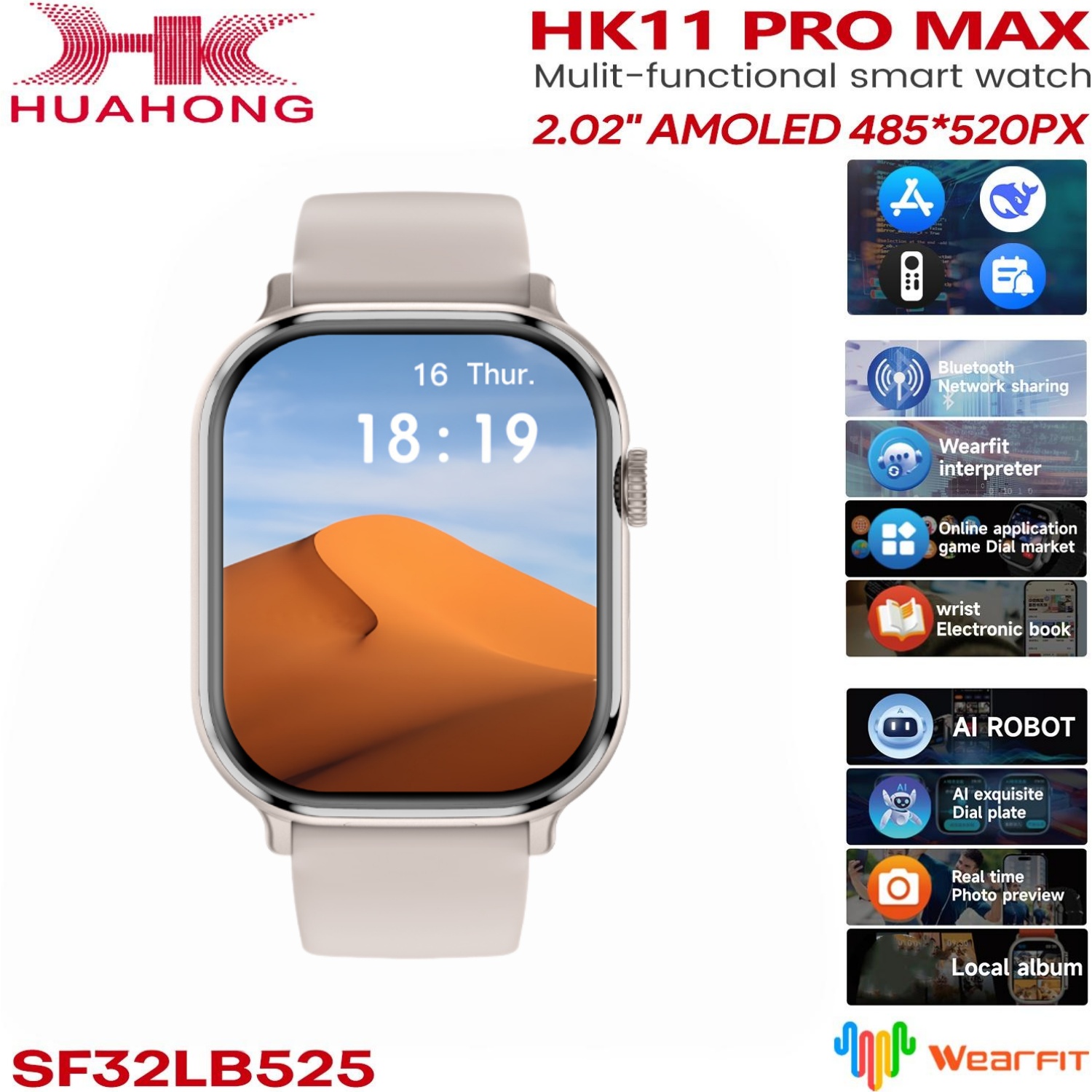 Smartwatch Nexus - 오리지널 HK11 Pro MAX 스마트워치 AMOLED