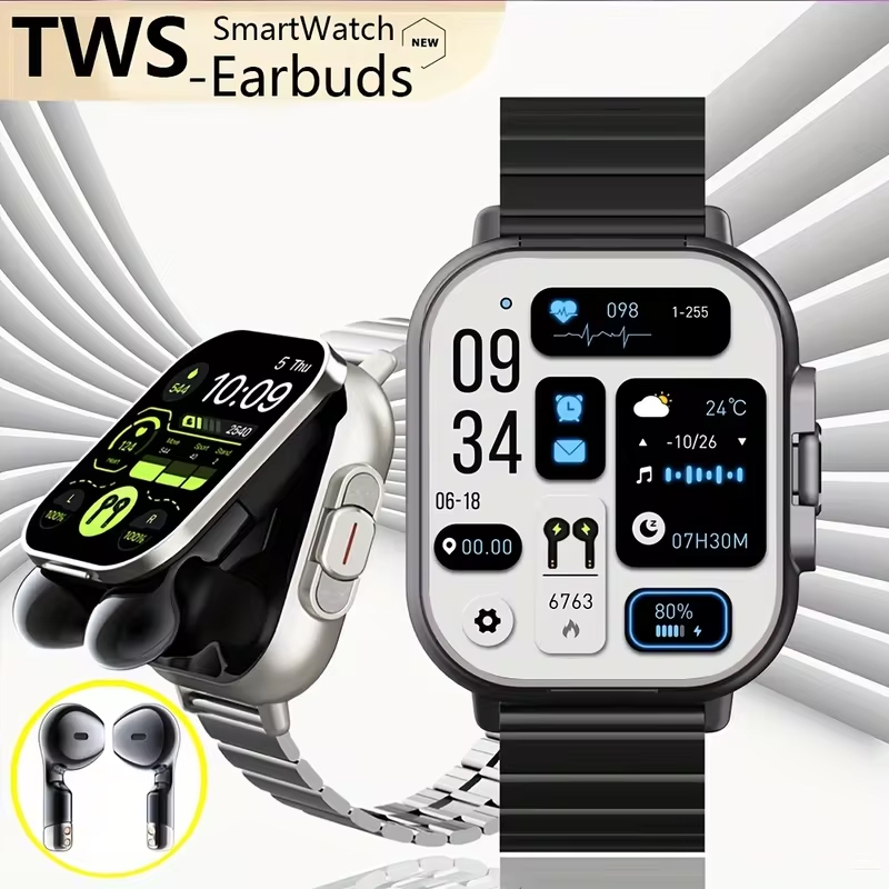Smartwatch Headset - NFC 스마트워치 TWS 2-in-1 헤드셋 블루투스