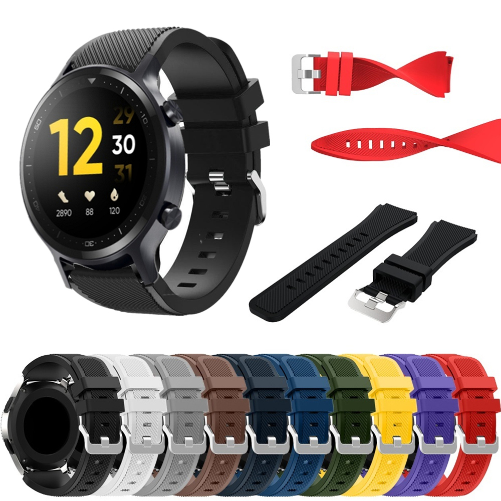 Fossil Smartwatch Accessories - Realme 시계 용 22mm 실리콘 스트랩