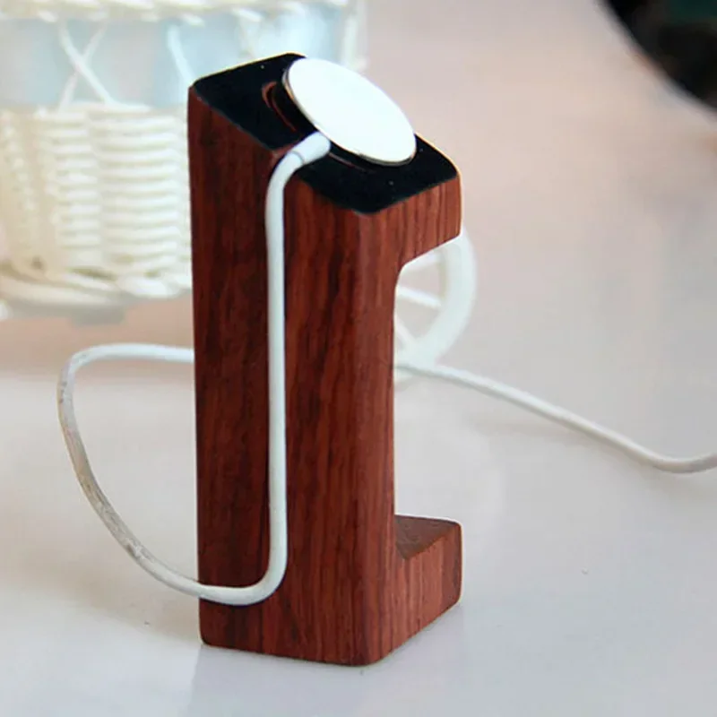 나무 애플 워치 충전기 스탠드, 스마트 워치 데스크탑  - Apple Smartwatch Accessories 리뷰 및 가격