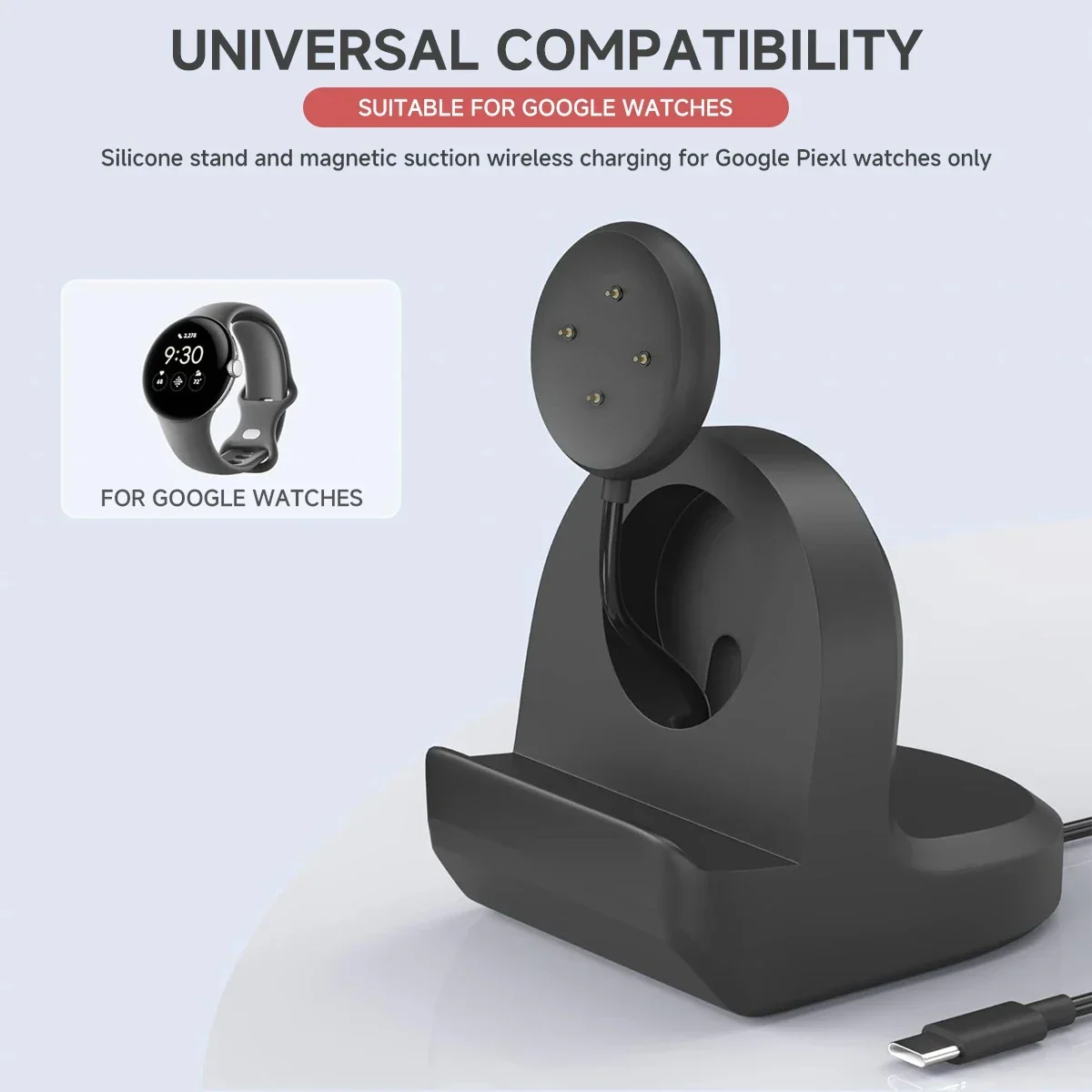 소프트 실리콘 충전 거치대 무선 충전 스탠드 도크 브래 - Wireless Charger Watch 리뷰 및 가격