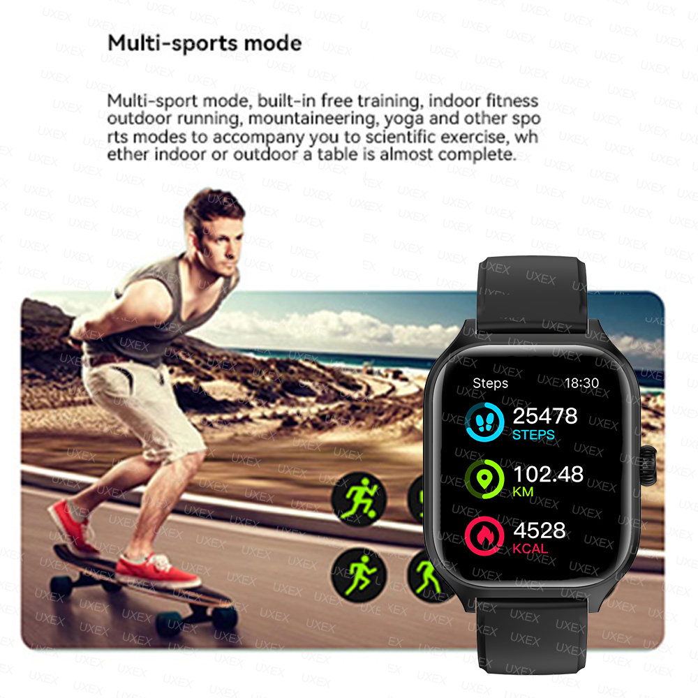 새로운 스마트 워치 남성 여성 2.01인치 스포츠 피트 - Smartwatch Custom 리뷰 및 가격