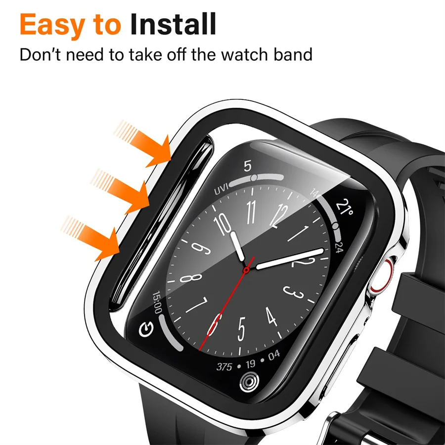 Apple Watch 케이스 시리즈 용 유리 + 커버  - Smartwatch Watch Accessories For Women 리뷰 및 가격