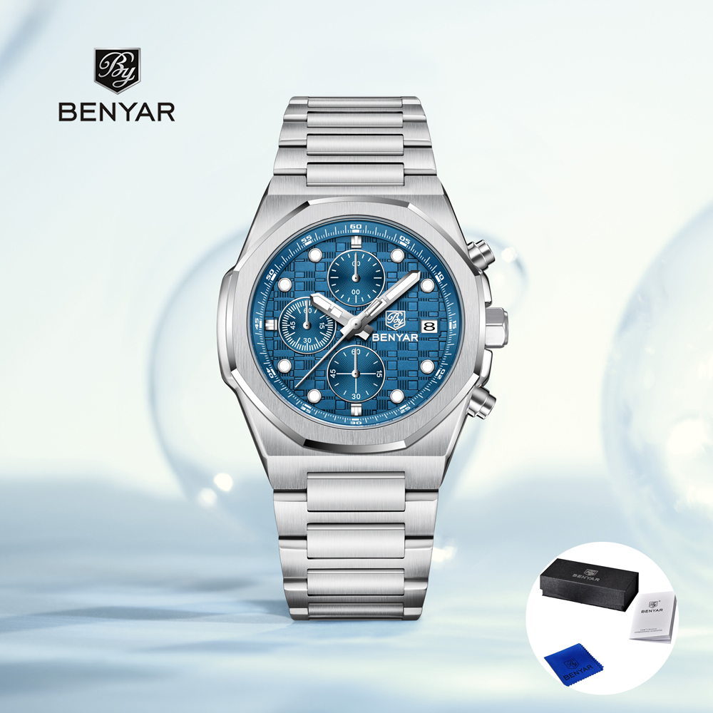 2025 신제품 베냐르 남성용 시계 최고급 쿼츠 손목시 - Accessories With Watch 리뷰 및 가격