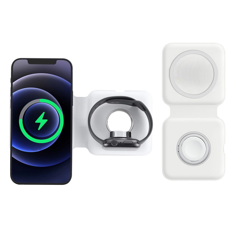 2IN1 Magsafe  duo 자기 무선 충전기 도크 - Smartwatch X12 리뷰 및 가격