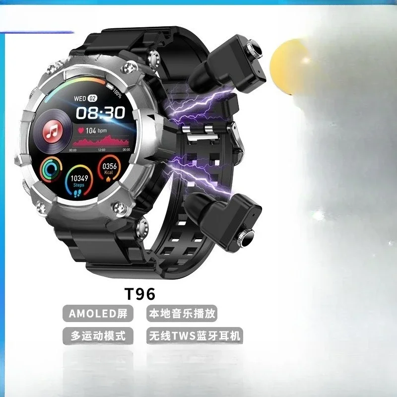 인기 있는 T96 건강 모니터링, 혈중 산소 NFC 음 - Smartwatch Headset 리뷰 및 가격