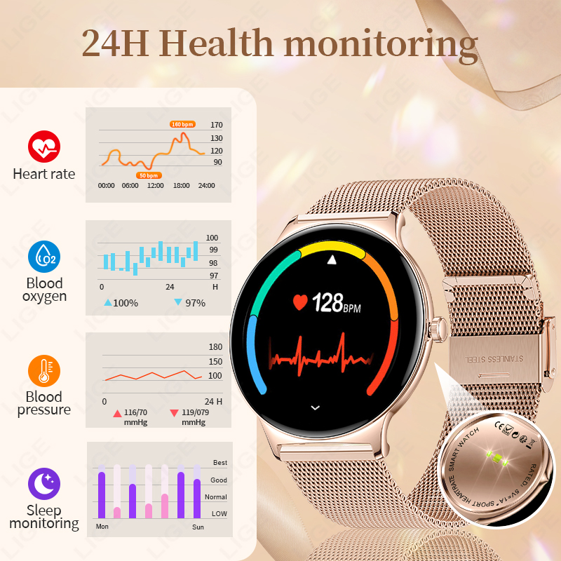 LIGE 신형 초슬림 스마트워치 여성용 1.43인치 A - Smartwatch Custom 리뷰 및 가격