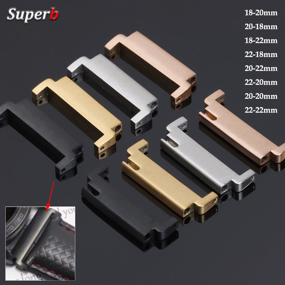 1 쌍의 시계 스트랩 어댑터 18mm ~ 20mm 22 - Watch Band Connector 리뷰 및 가격