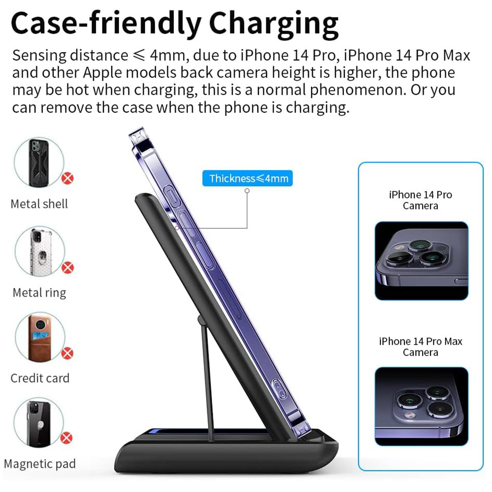 15W 3 in 1 무선 충전 스탠드 패드 접이식 고속 - Wireless Charger Watch 리뷰 및 가격