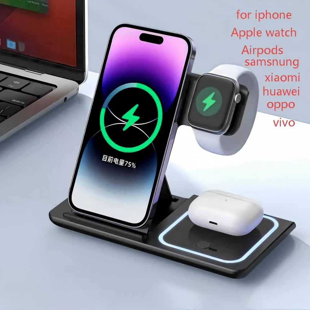 무선 충전기 홀더 스탠드 3 in 1 접이식 고속 충전 - Wireless Charger Watch 리뷰 및 가격