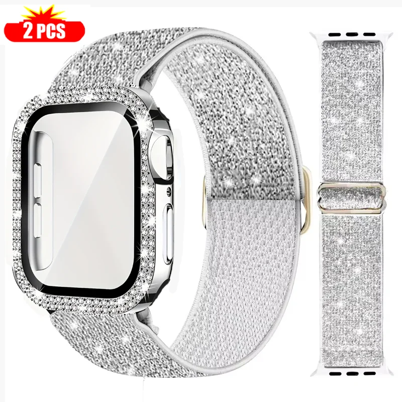 Apple Watch 용 밴드 + 케이스 45mm 41 - Smartwatch Watch Accessories For Women 리뷰 및 가격