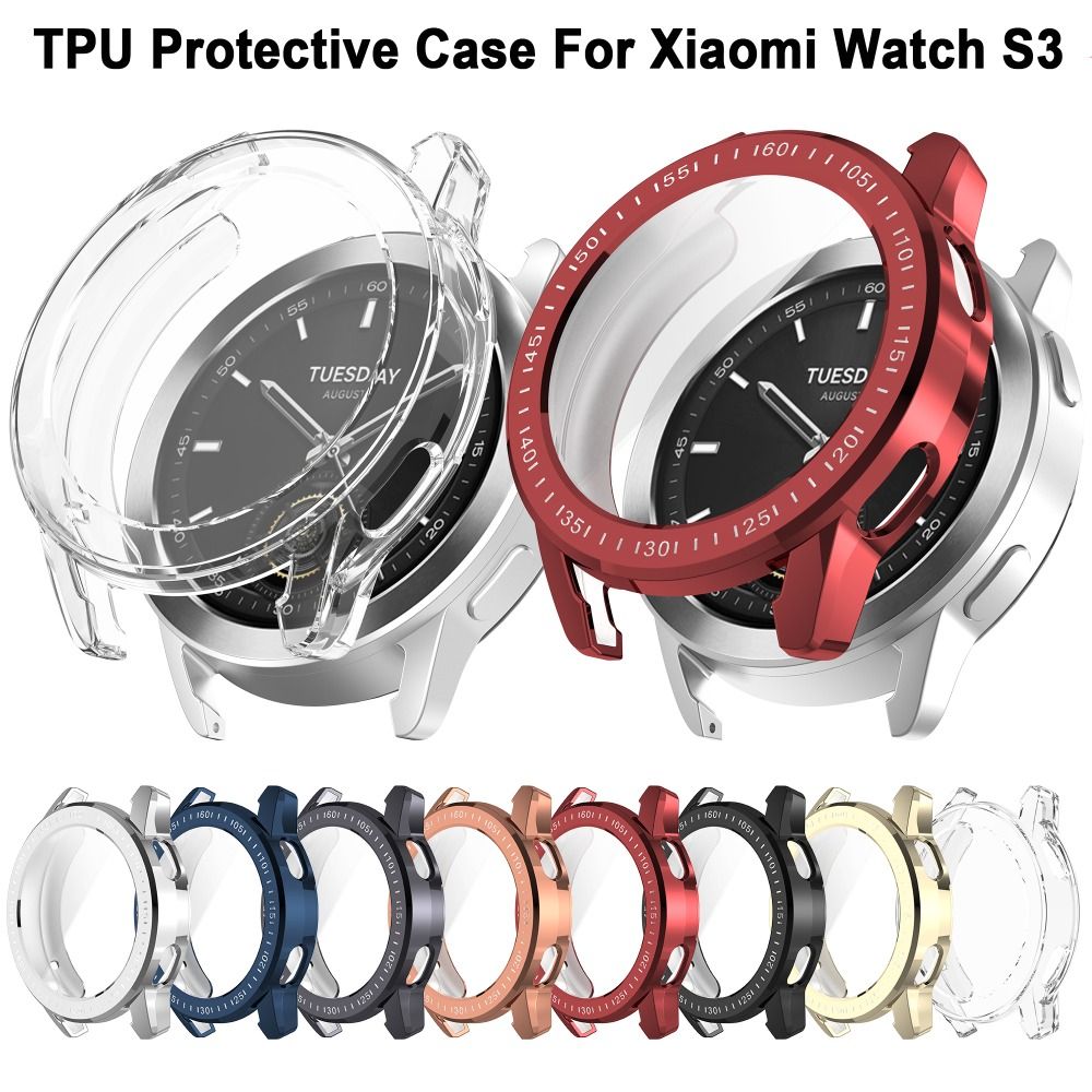 샤오미 워치 S3용 새 풀커버 TPU 케이스 범퍼 스마 - Xiaomi Smartwatch Accessories 리뷰 및 가격