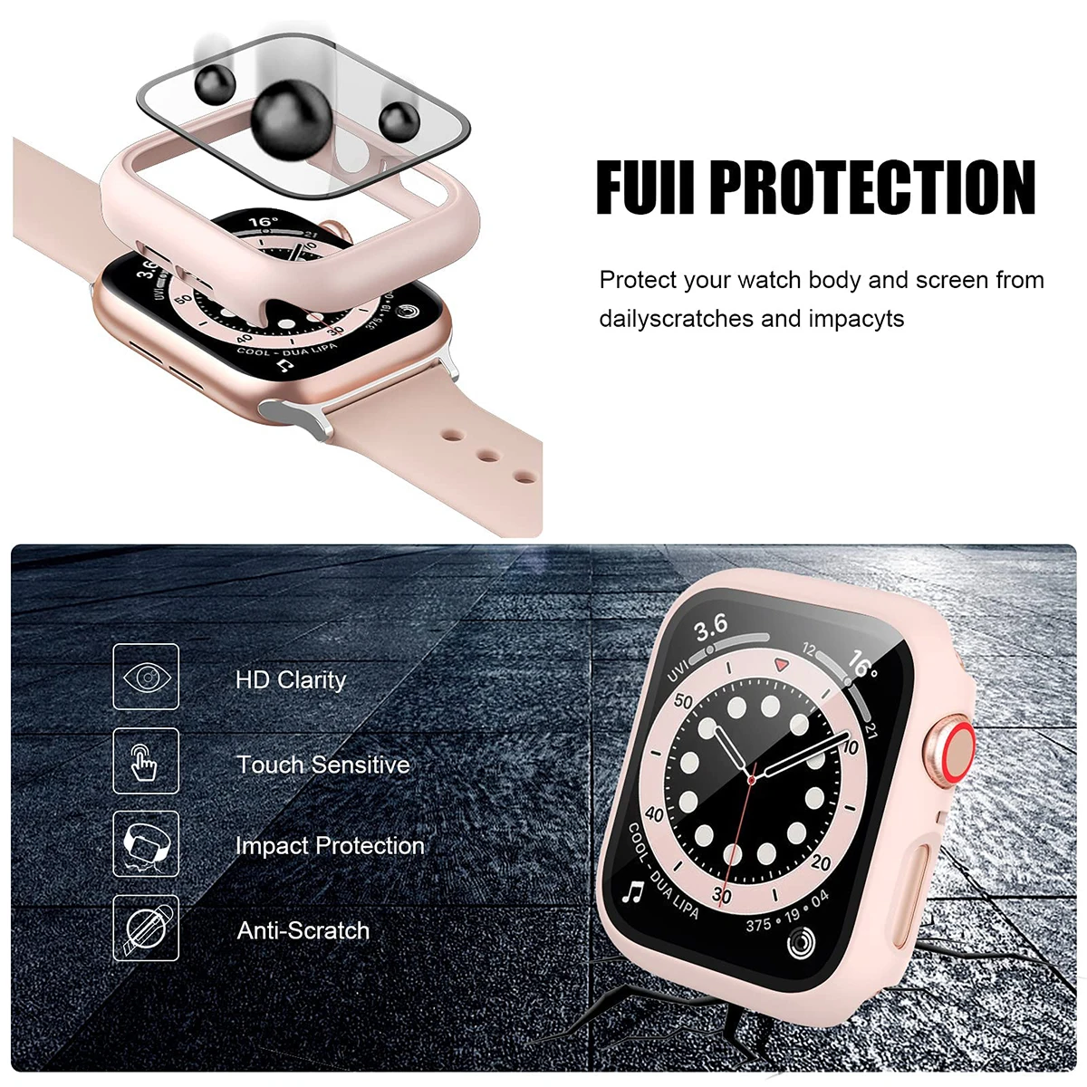애플 워치 케이스용 강화 유리 및 커버, 화면 보호대, - Apple Smartwatch Accessories 리뷰 및 가격