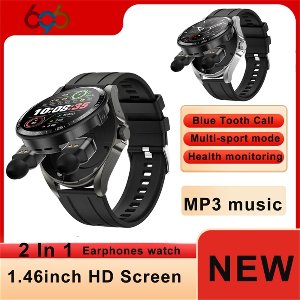 696 새로운 스마트워치 헤드폰 2 in 1 블루투스  - Smartwatch Headset 리뷰 및 가격