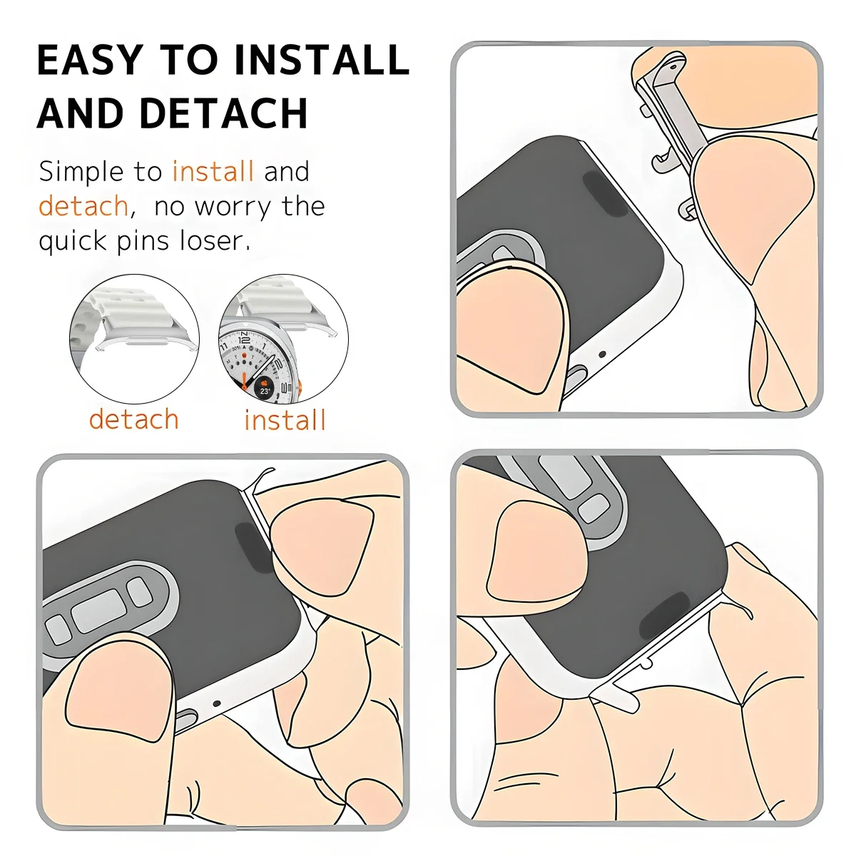 금속 어댑터 시계 밴드 커넥터, 삼성 갤럭시 워치 7  - Watch Band Connector 리뷰 및 가격