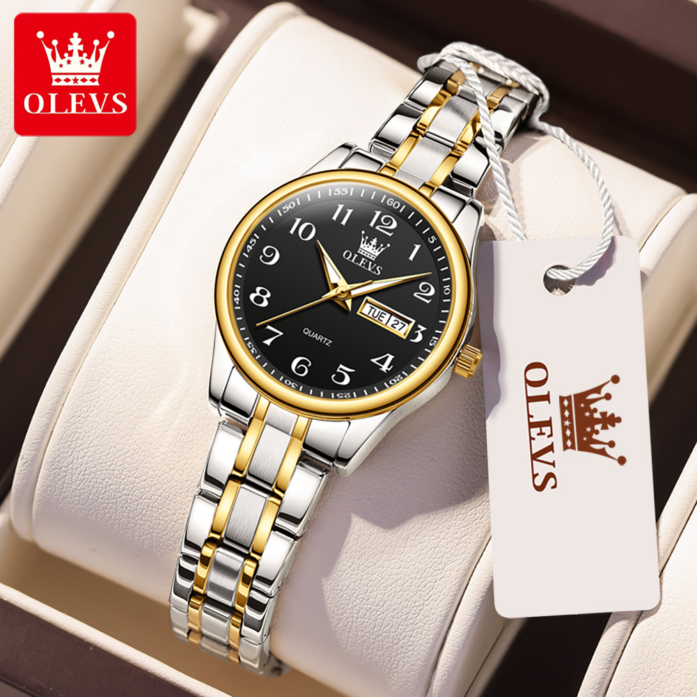 OLEVS 브랜드 여성용 시계 쿼츠 시계 달력 주간 방 - Accessories With Watch 리뷰 및 가격