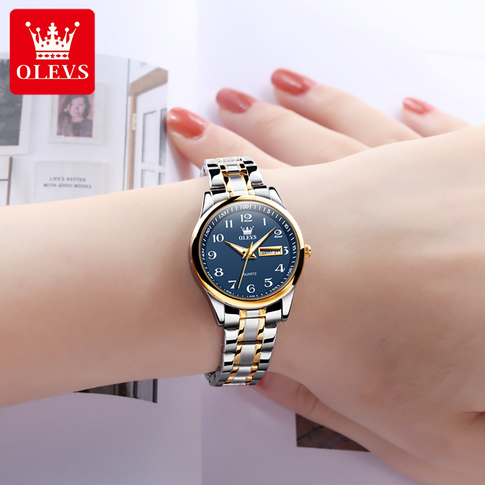 OLEVS 브랜드 여성용 시계 쿼츠 시계 달력 주간 방 - Accessories With Watch 리뷰 및 가격