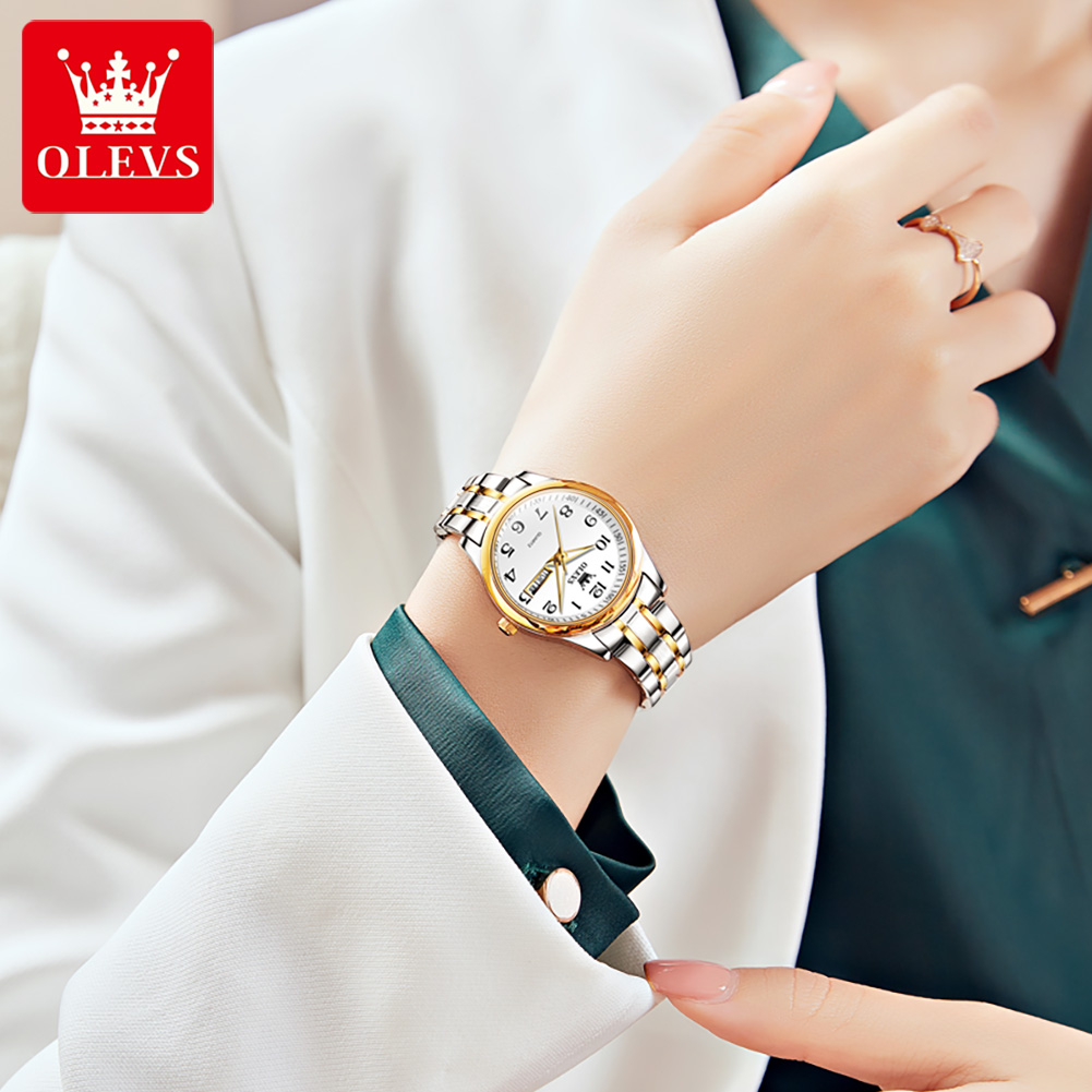 OLEVS 브랜드 여성용 시계 쿼츠 시계 달력 주간 방 - Accessories With Watch 리뷰 및 가격