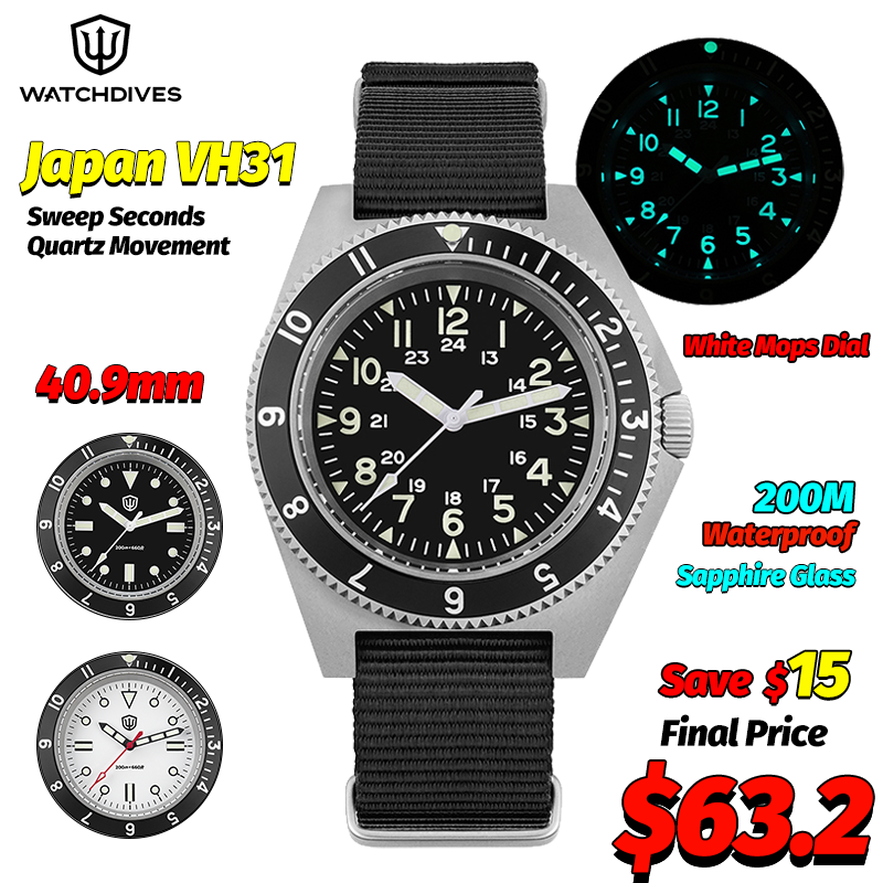 Watchdives WD1972 쿼츠 시계 사파이어 빛 - Accessories With Watch 리뷰 및 가격