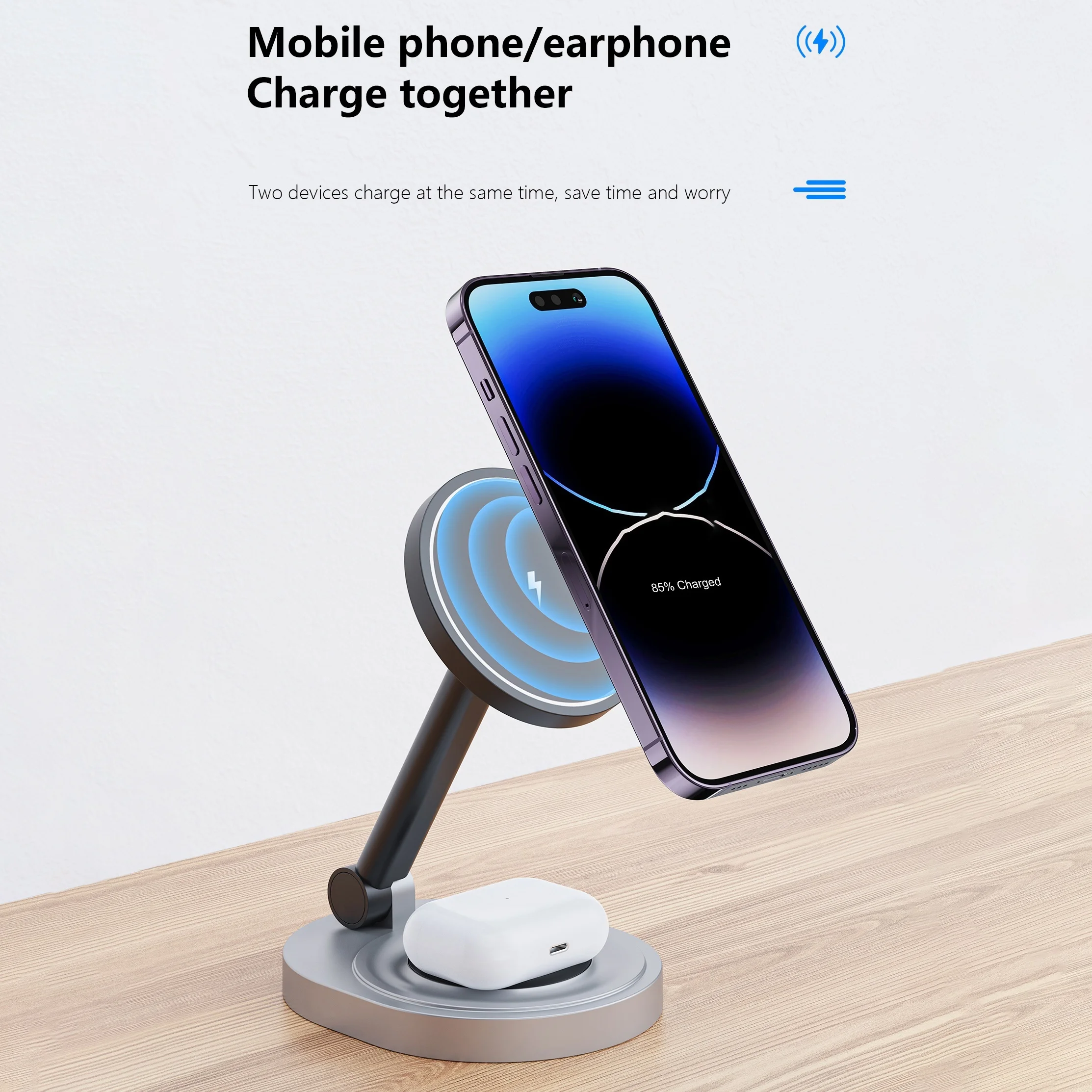 2 In 1 자기 무선 충전기 스탠드 패드 iPhone - Wireless Charger Watch 리뷰 및 가격