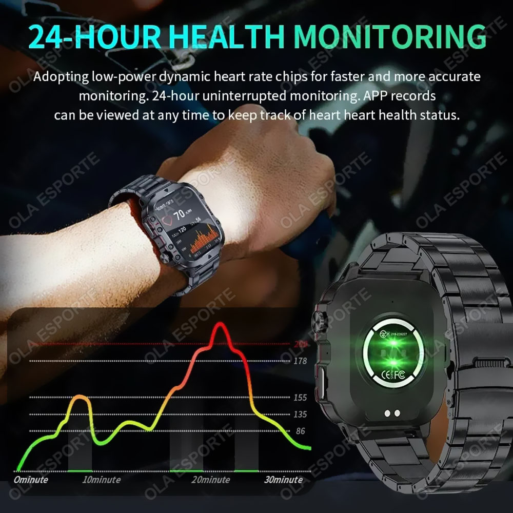 2026 새로운 군용 스마트워치 남성용 IP67 3AT - Smartwatch X12 리뷰 및 가격