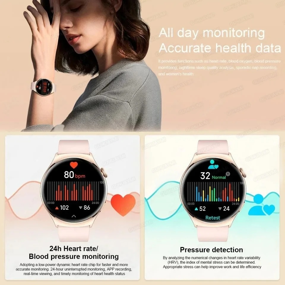 여성 Smartwatch NFC AMOLED 화면 혈액 - Smartwatch Custom 리뷰 및 가격