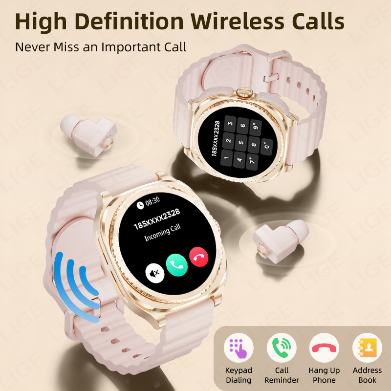 LIGE 2 in 1 TWS 헤드셋 스마트워치 1.53 - Smartwatch Headset 리뷰 및 가격