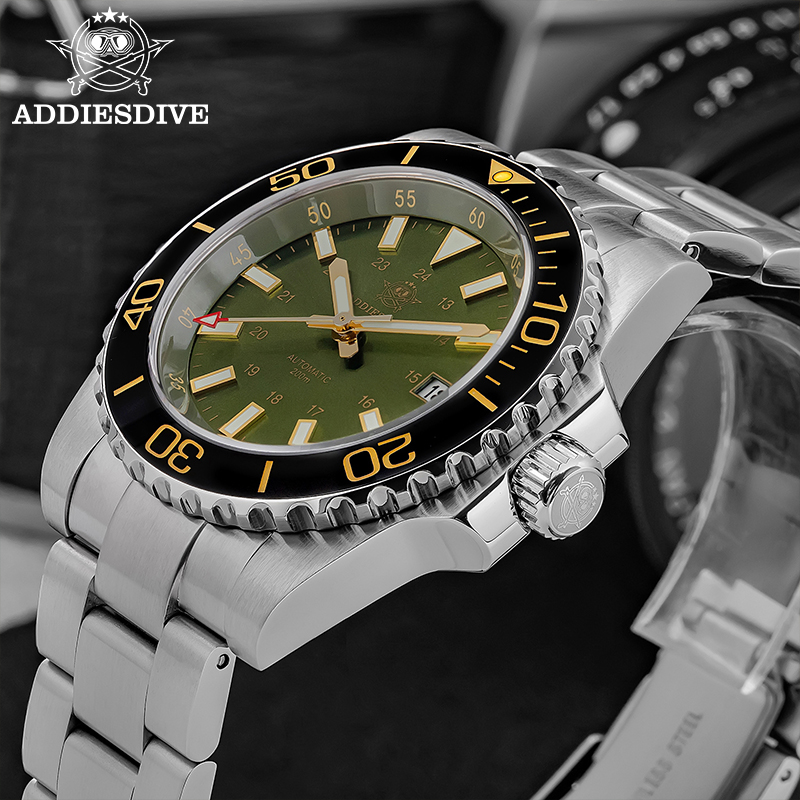 ADDIESDIVE 남자 시계 8215 기계식 사파이어 - Accessories With Watch 리뷰 및 가격