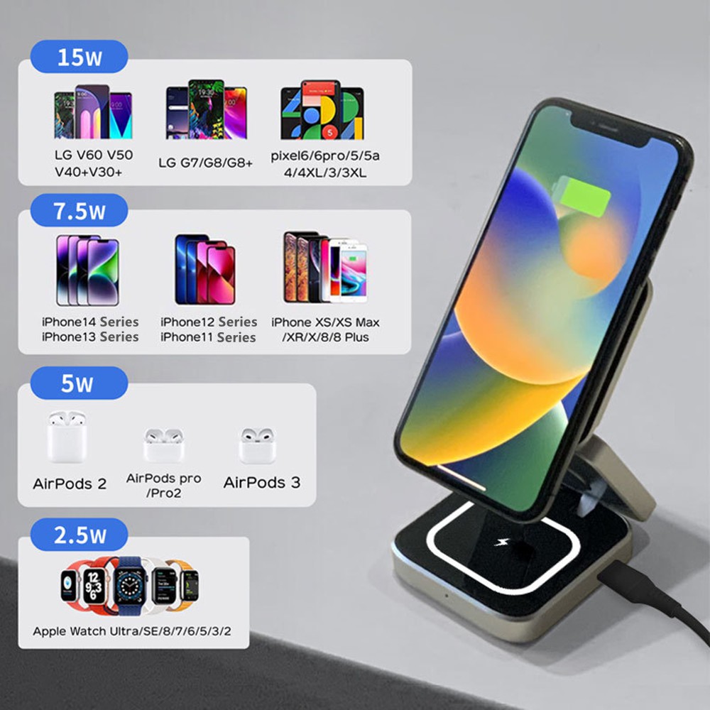 접이식 자기 무선 충전기 Samsung S25 S24  - Wireless Charger Watch 리뷰 및 가격