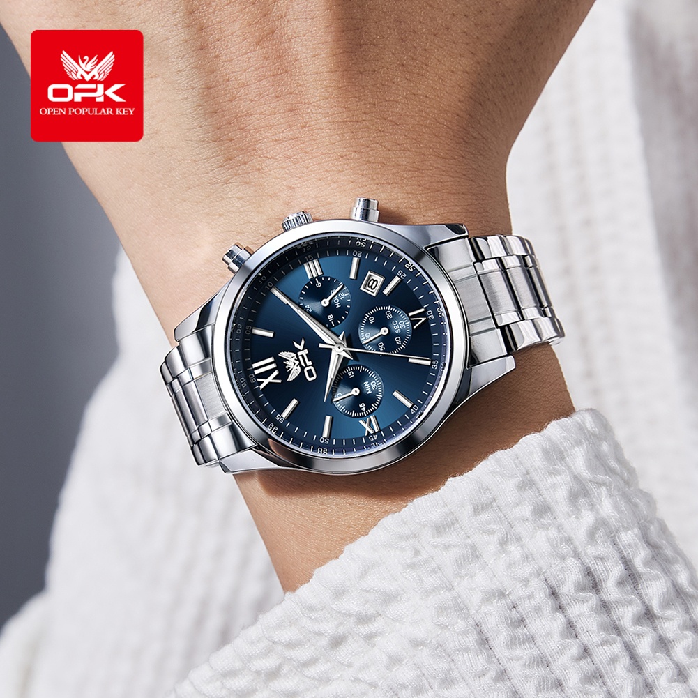 OPK 6052 남성용 시계 자동 날짜 스테인리스 밴드 - Accessories With Watch 리뷰 및 가격