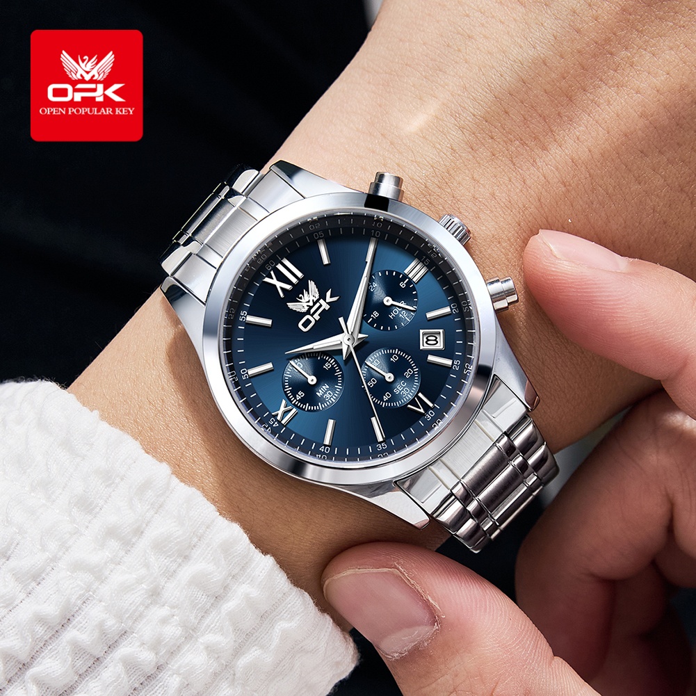 OPK 6052 남성용 시계 자동 날짜 스테인리스 밴드 - Accessories With Watch 리뷰 및 가격