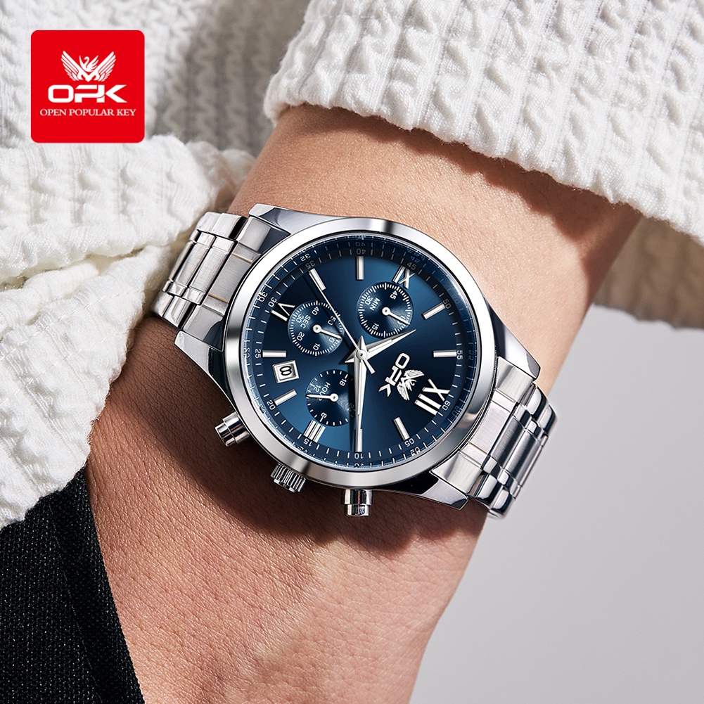 OPK 6052 남성용 시계 자동 날짜 스테인리스 밴드 - Accessories With Watch 리뷰 및 가격