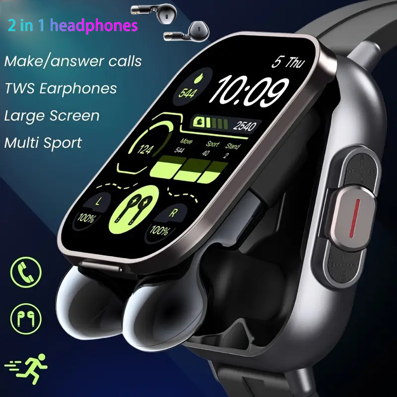 새로운 TWS 2 in 1 스마트워치(헤드폰 내장) 스 - Smartwatch Headset 리뷰 및 가격