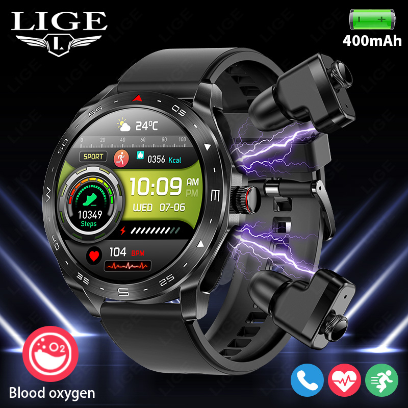 LIGE 이어버드 포함 블루투스 헤드셋 스마트워치, 여 - Smartwatch Headset 리뷰 및 가격