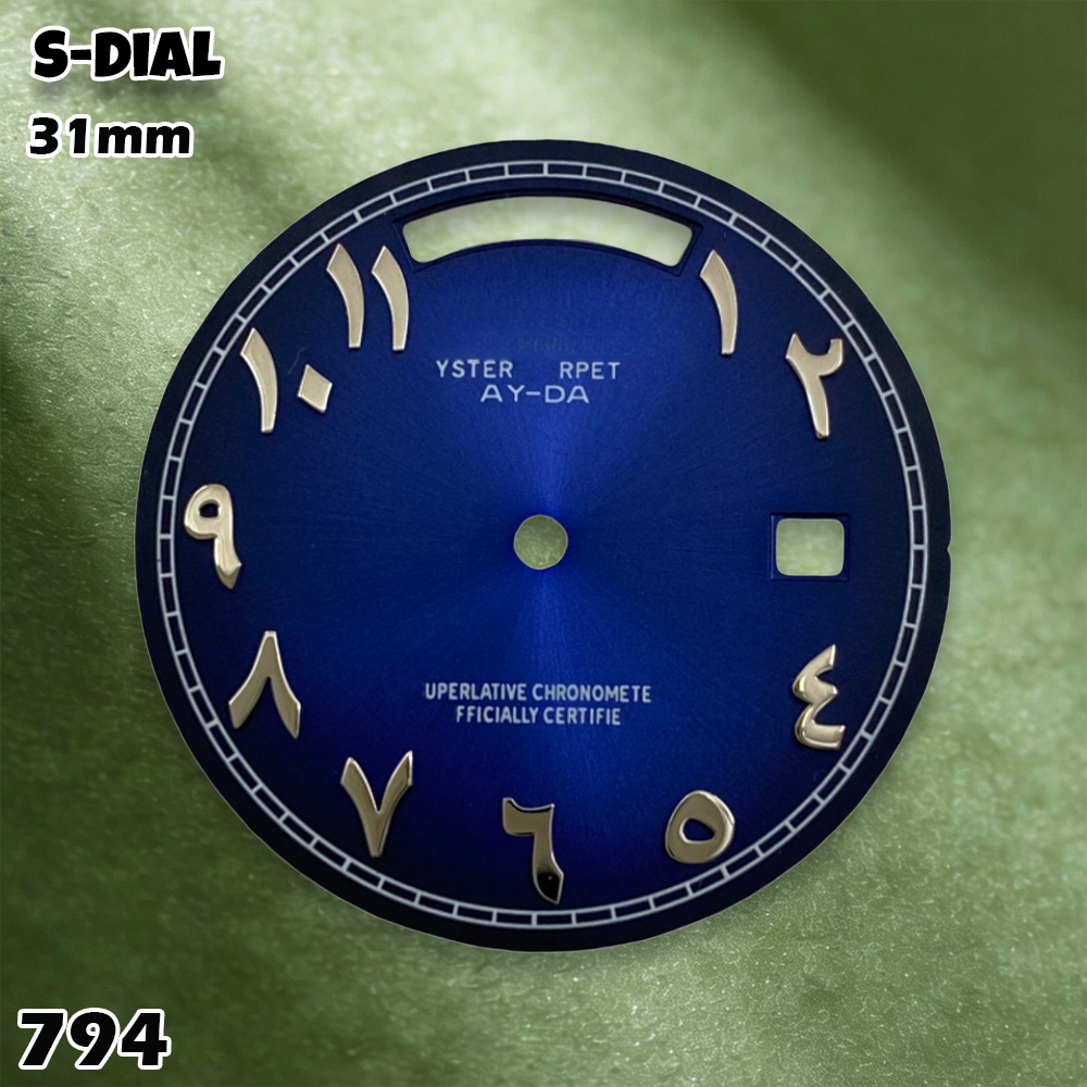 NH 31mm S 로고 다이얼 아랍어 숫자판 블루 폰트 - Accessories With Watch 리뷰 및 가격